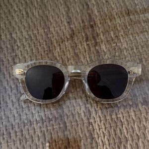 Transparent Black Women's Sunglasses